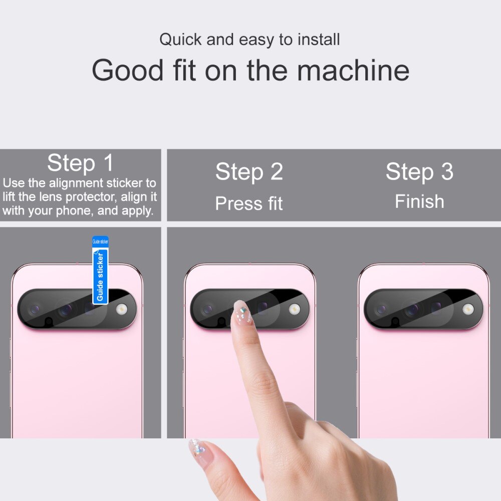 Hærdet Glas Linsebeskytter Google Pixel 10 Sort