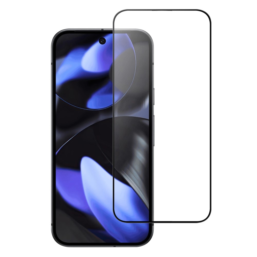 Full-fit Hærdet Glas Skærmbeskytter Google Pixel 10 sort