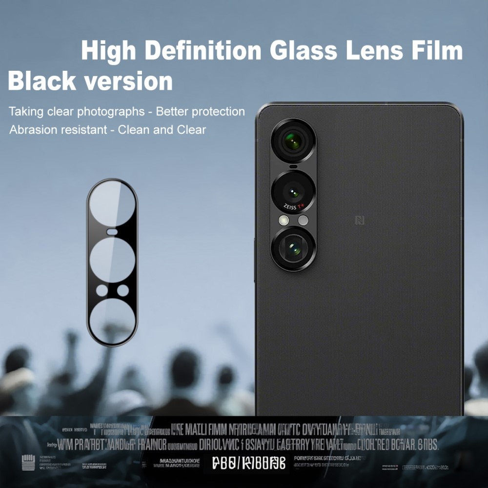 Hærdet Glas Linsebeskytter Sony Xperia 1 VII Sort