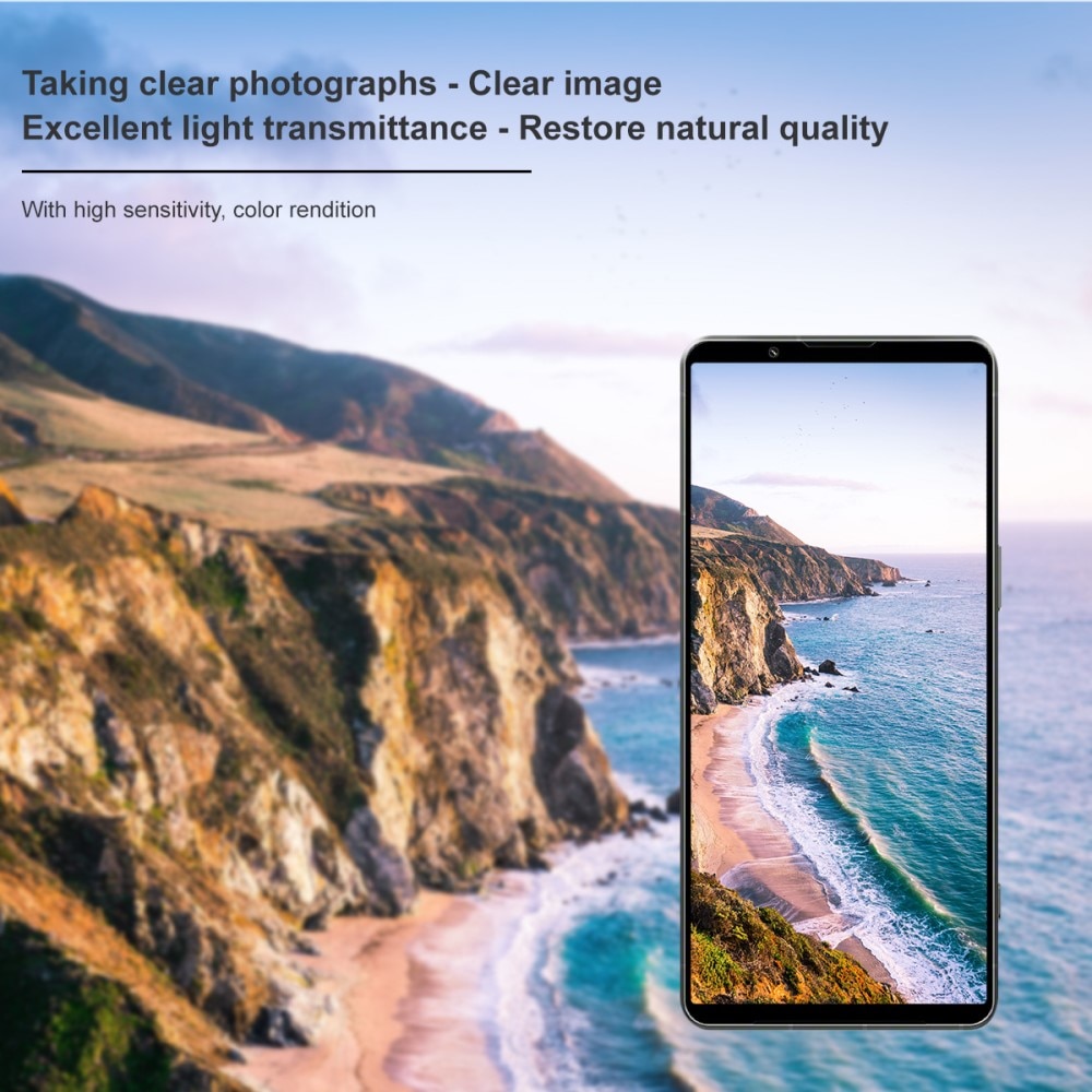 Hærdet Glas Linsebeskytter Sony Xperia 1 VII Sort