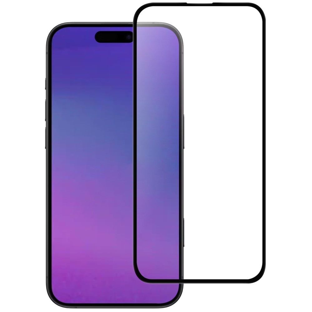 Full-fit Hærdet Glas Skærmbeskytter iPhone 17 Pro sort