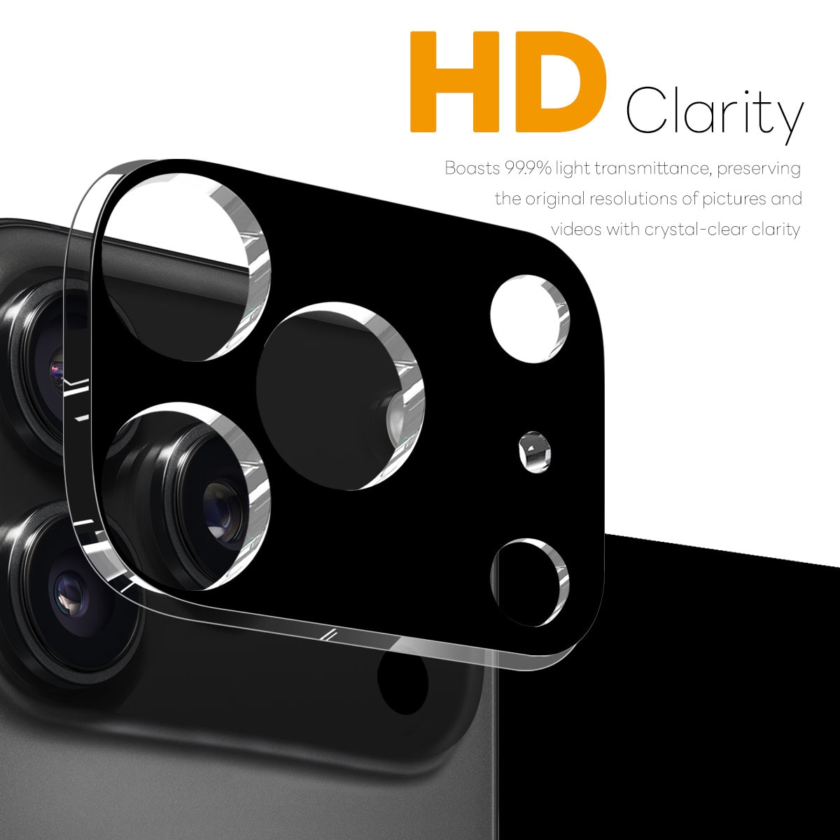 Hærdet Glas Kamerabeskyttelse iPhone 17 Pro (2-pack) Sort