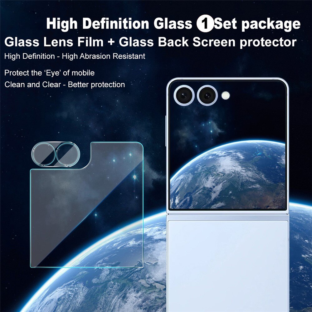 Hærdet Glas Linsebeskytter + Skærmbeskytter Samsung Galaxy Z Flip 7 Gennemsigtig