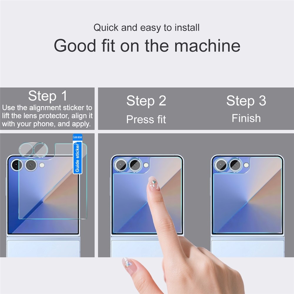 Hærdet Glas Linsebeskytter + Skærmbeskytter Samsung Galaxy Z Flip 7 Gennemsigtig