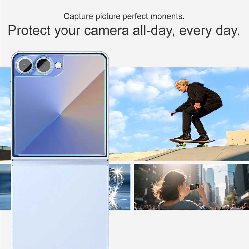 Hærdet Glas Linsebeskytter + Skærmbeskytter Samsung Galaxy Z Flip 7 Gennemsigtig