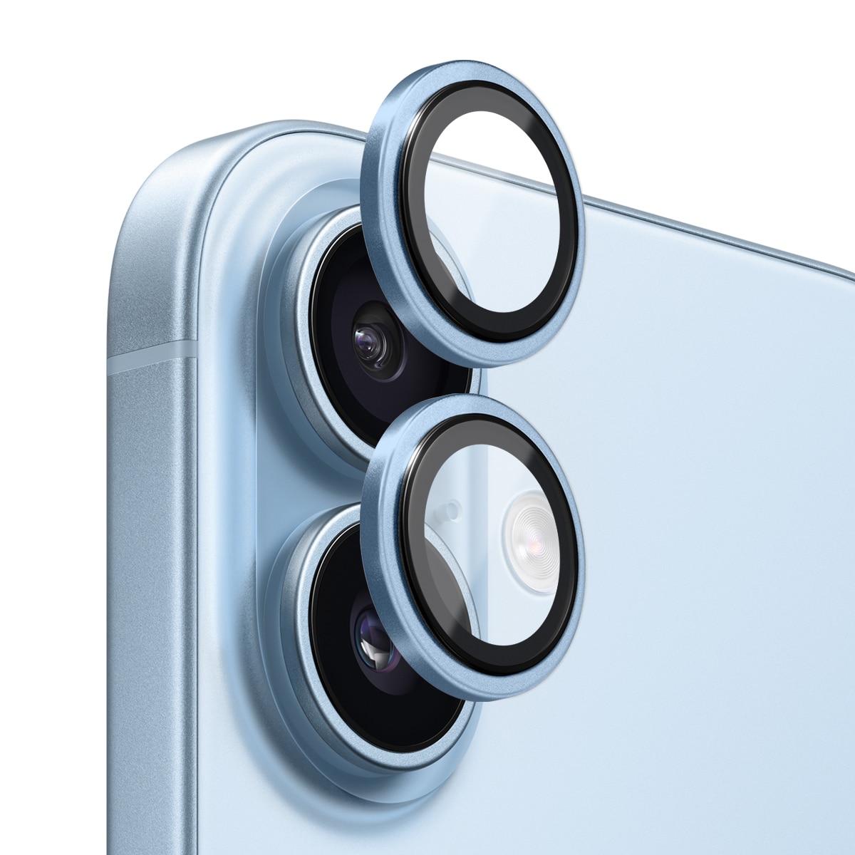 Linsebeskytter Hærdet Glas Aluminium iPhone 17 Blå