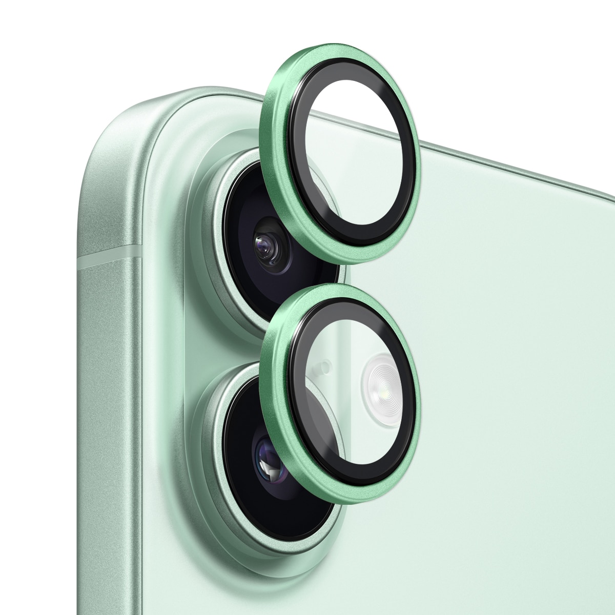 Linsebeskytter Hærdet Glas Aluminium iPhone 17 Grøn