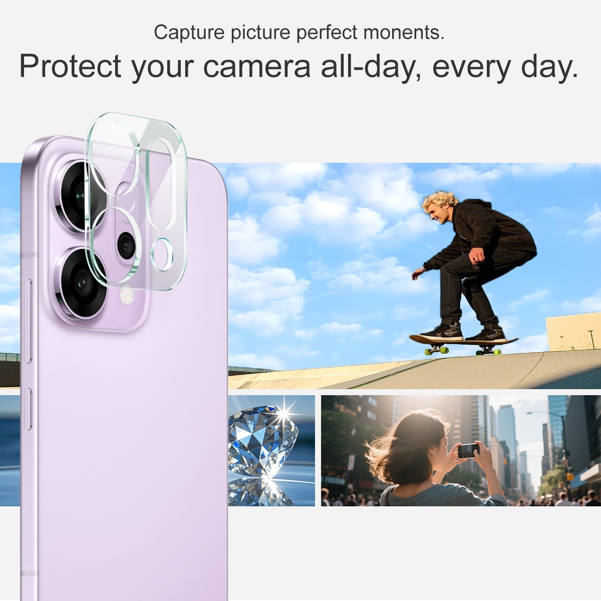 Hærdet Glas Linsebeskytter Oppo Reno 14 Gennemsigtig