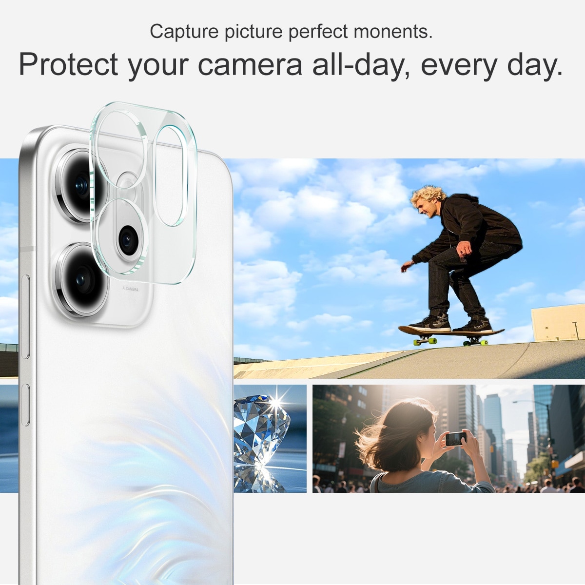 Hærdet Glas Linsebeskytter Oppo Reno 14 F Gennemsigtig