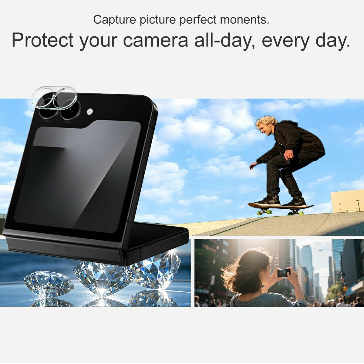 Hærdet Glas Linsebeskytter Samsung Galaxy Z Flip 7 FE Gennemsigtig