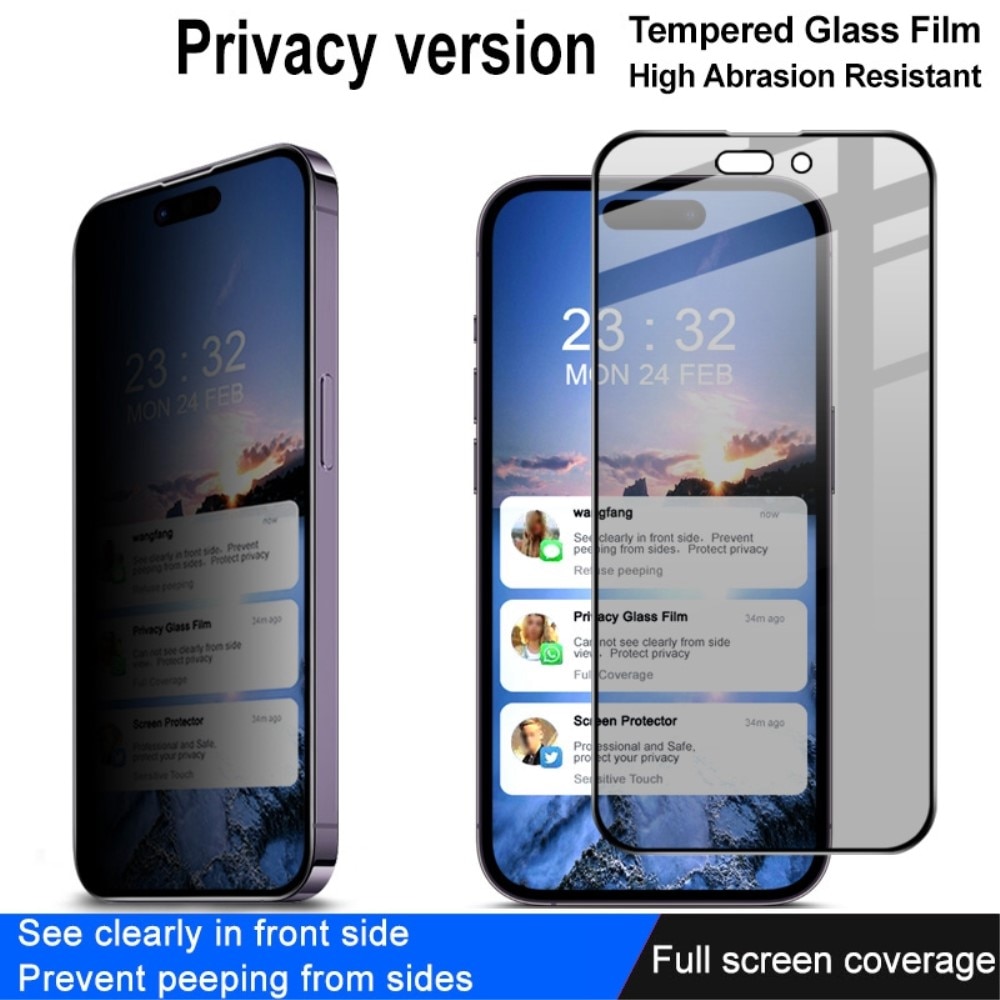 Full-fit Privacy Skærmbeskytter iPhone 14 Pro