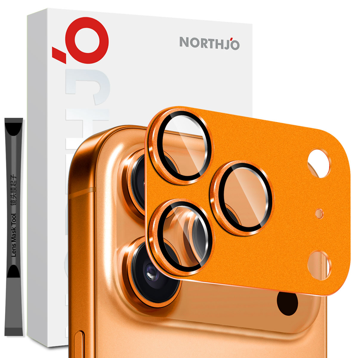 Kamerabeskyttelse Hærdet Glas Metal iPhone 17 Pro Max Orange