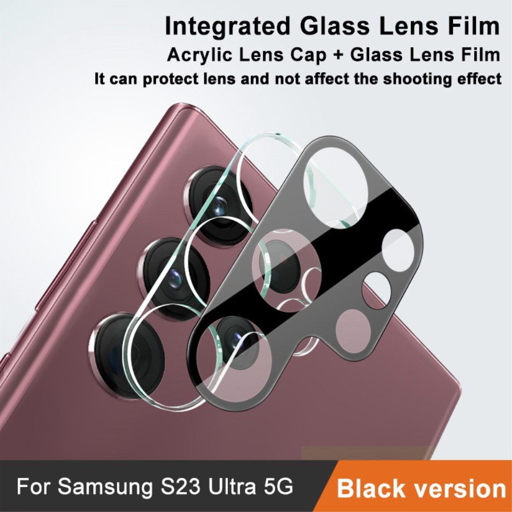 Hærdet Glas Linsebeskytter Samsung Galaxy S23 Ultra sort