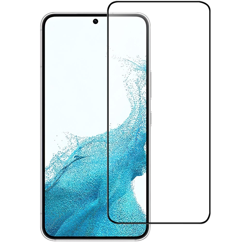 Full-fit Hærdet Glas Skærmbeskytter Samsung Galaxy S23 sort