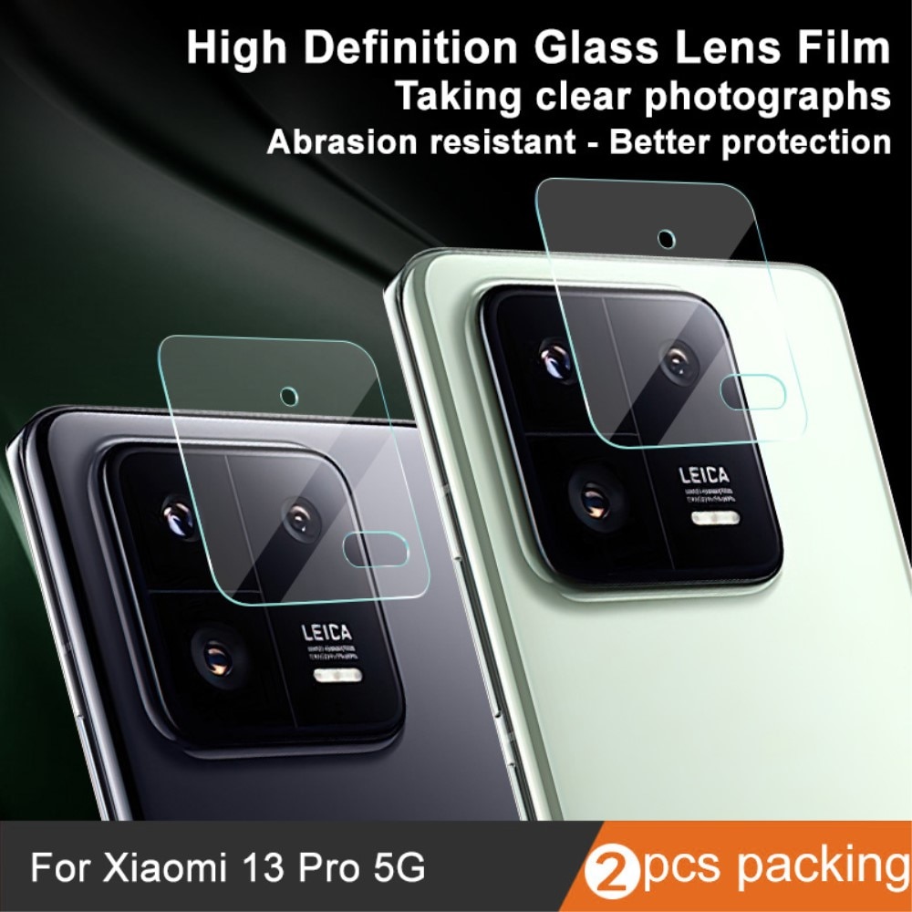 2-pak Hærdet Glas Linsebeskytter Xiaomi 13 Pro gennemsigtig