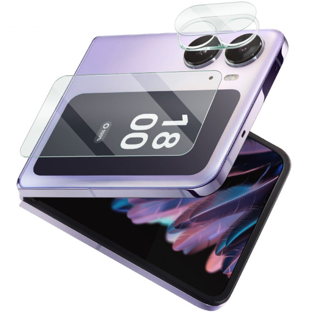 Hærdet Glas Linsebeskytter + Skærmbeskytter Oppo Find N2 Flip Gennemsigtig
