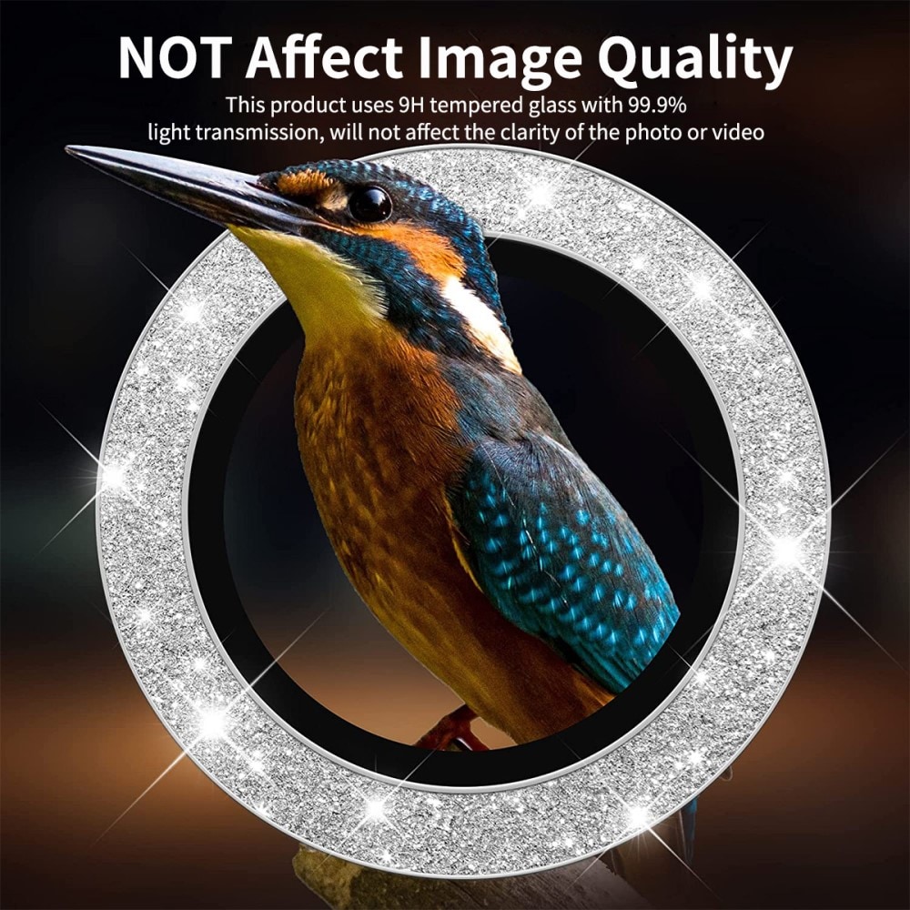 Glitter Linsebeskytter Aluminium Samsung Galaxy S23 Ultra guld