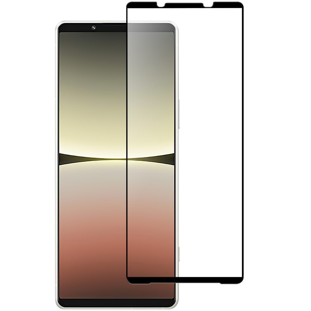 Full-fit Hærdet Glas Skærmbeskytter Sony Xperia 10 V sort