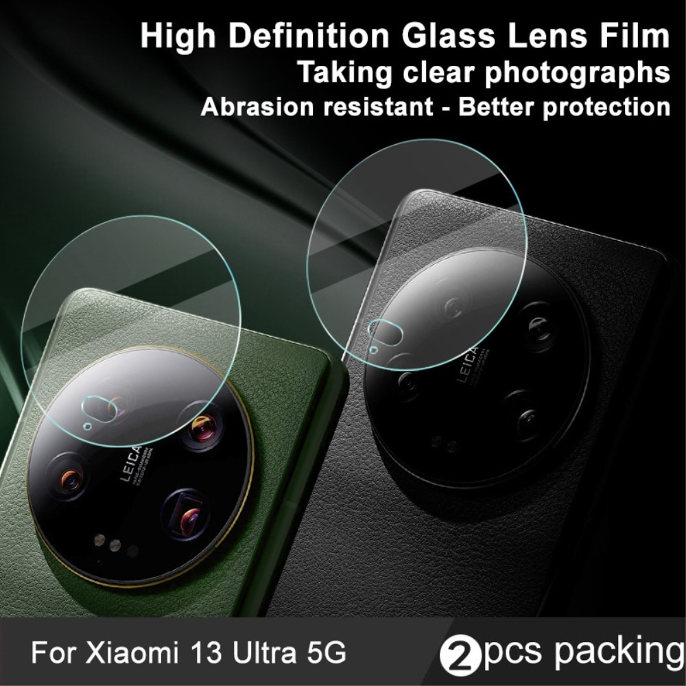 2-pak Hærdet Glas Linsebeskytter Xiaomi 13 Ultra gennemsigtig