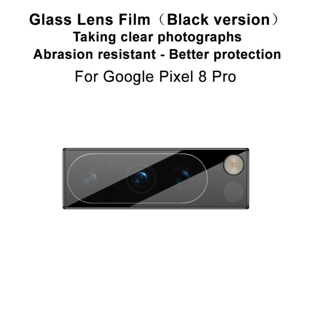 Hærdet Glas Linsebeskytter Google Pixel 8 Pro sort