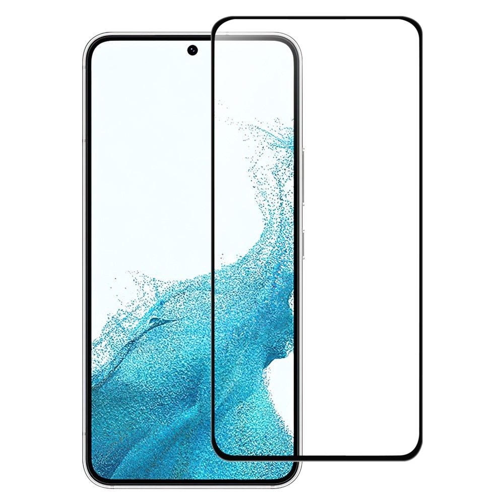 Full-fit Hærdet Glas Skærmbeskytter Samsung Galaxy A54 sort