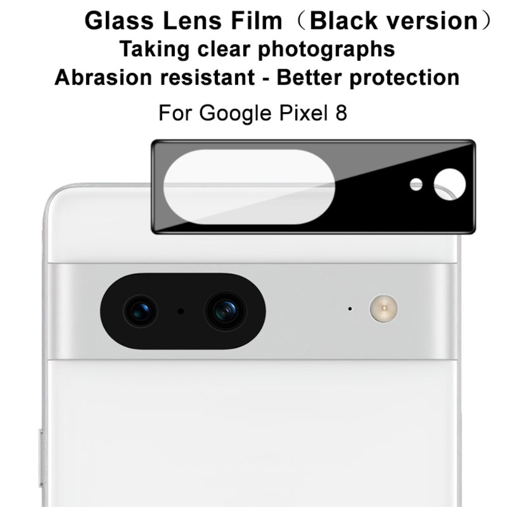 Hærdet Glas Linsebeskytter Google Pixel 8 sort