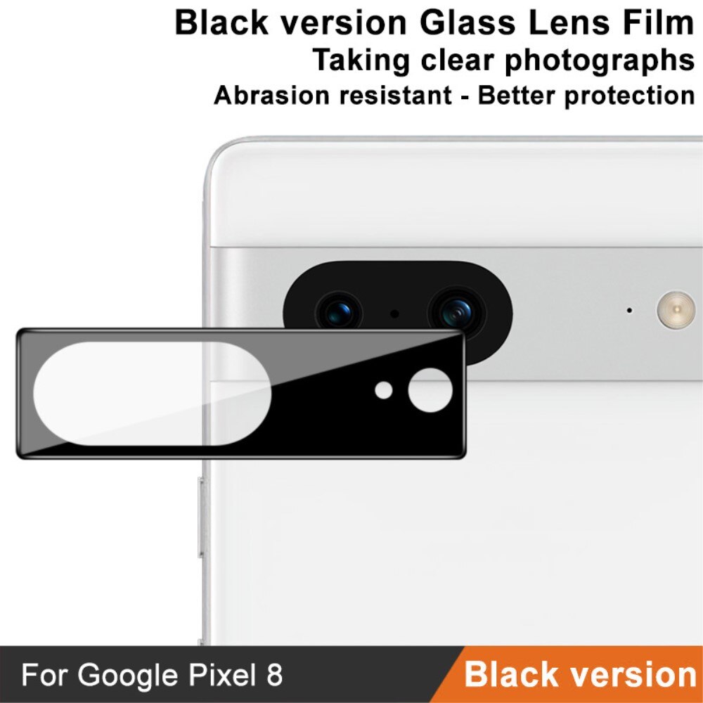 Hærdet Glas Linsebeskytter Google Pixel 8 sort