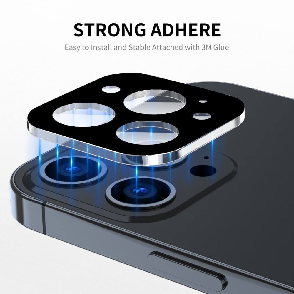 Hærdet Glas Kamerabeskyttelse iPhone 15 Pro Max sort