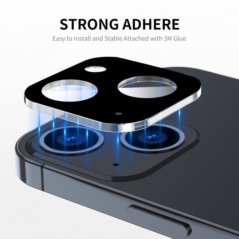 Hærdet Glas Kamerabeskyttelse iPhone 15 Plus sort