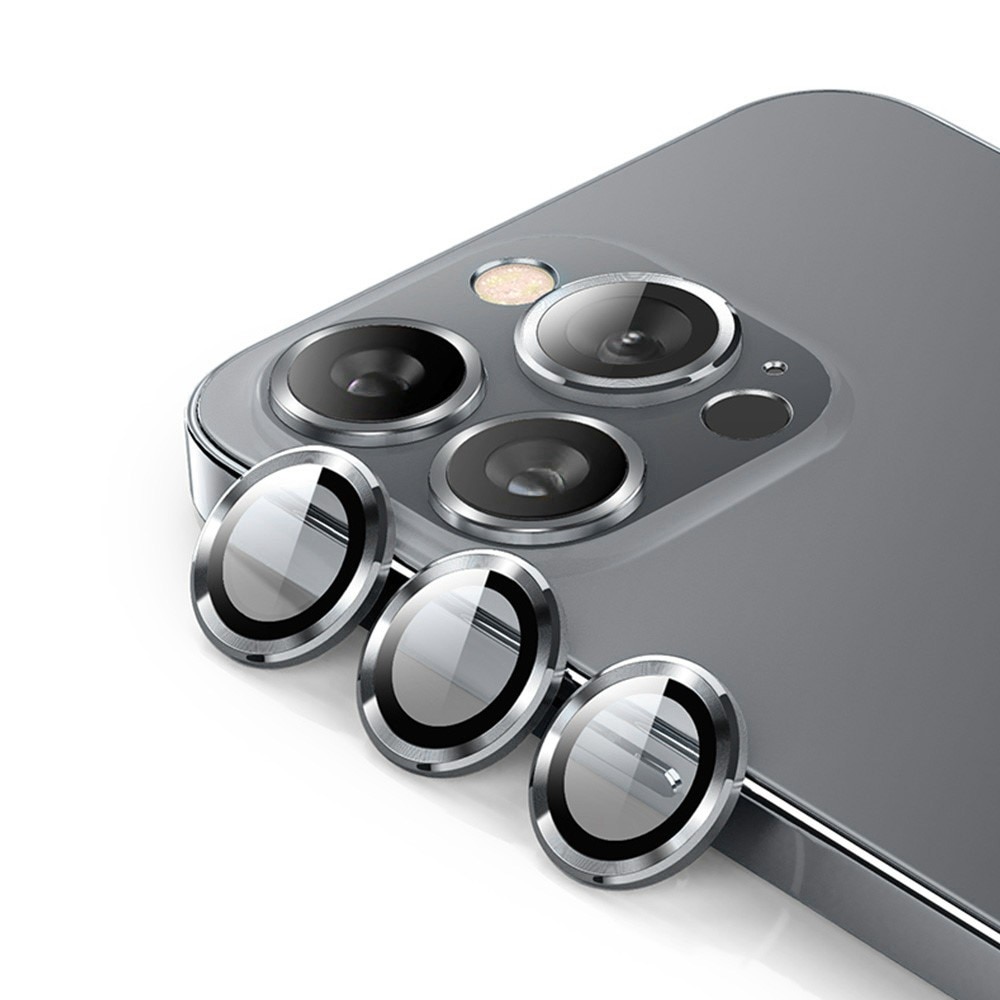 Linsebeskytter Aluminium iPhone 15 Pro Max grå