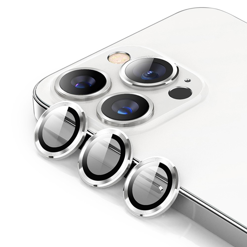 Linsebeskytter Aluminium iPhone 15 Pro Max sølv