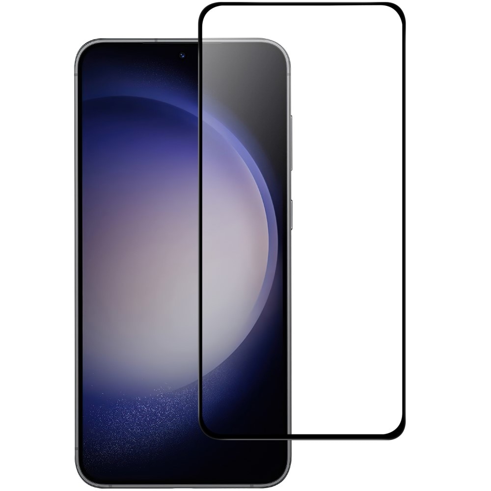 Full-fit Hærdet Glas Skærmbeskytter Samsung Galaxy S23 FE sort