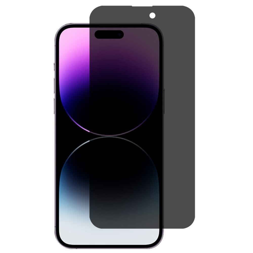 Privacy Hærdet Glas Skærmbeskytter iPhone 15 Pro