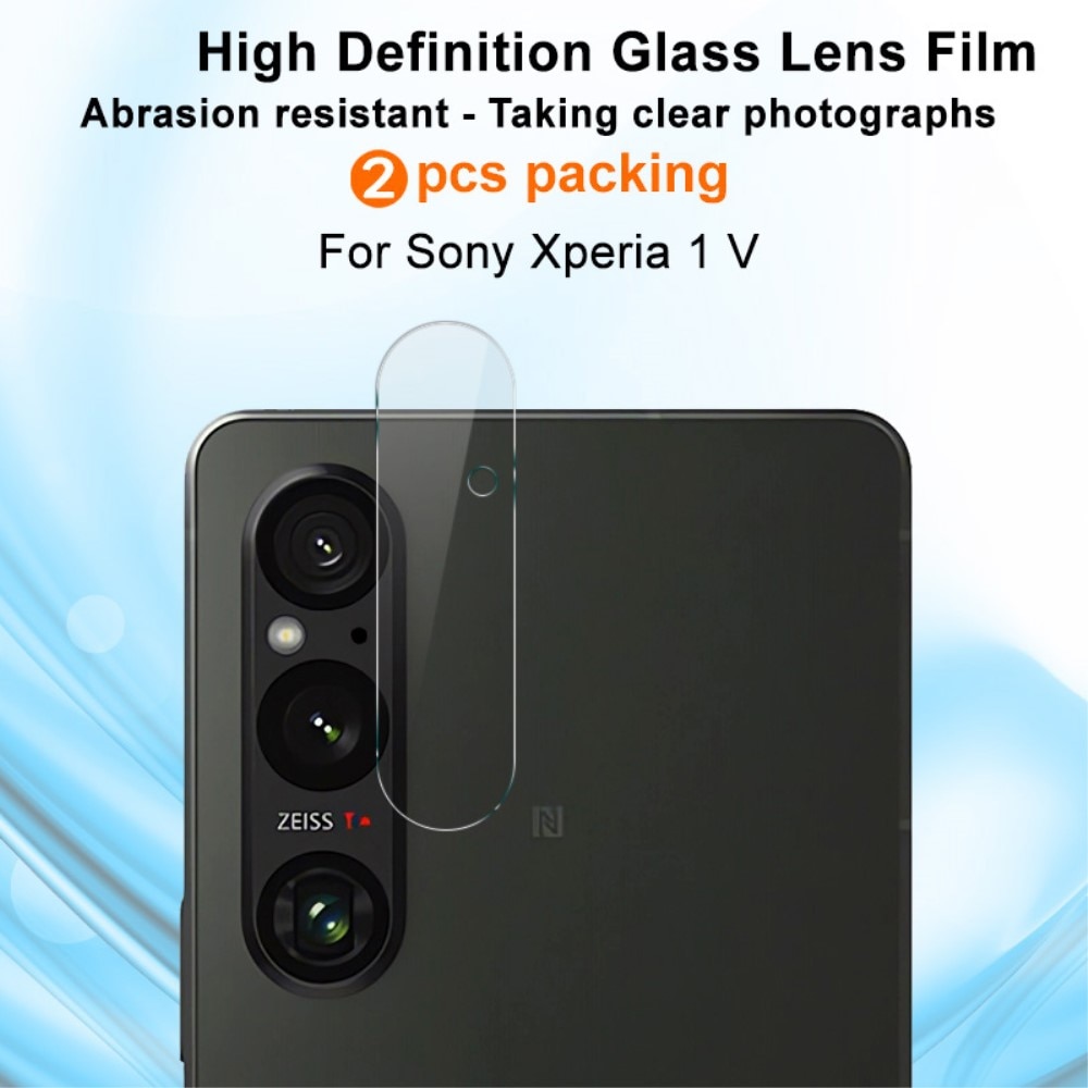 2-pak Hærdet Glas Linsebeskytter Sony Xperia 1 V gennemsigtig