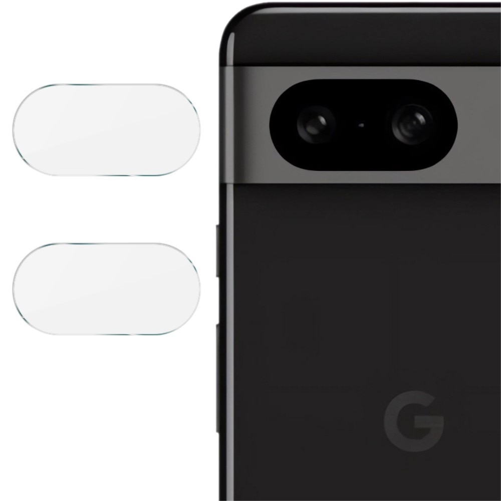 2-pak Hærdet Glas Linsebeskytter Google Pixel 8 gennemsigtig