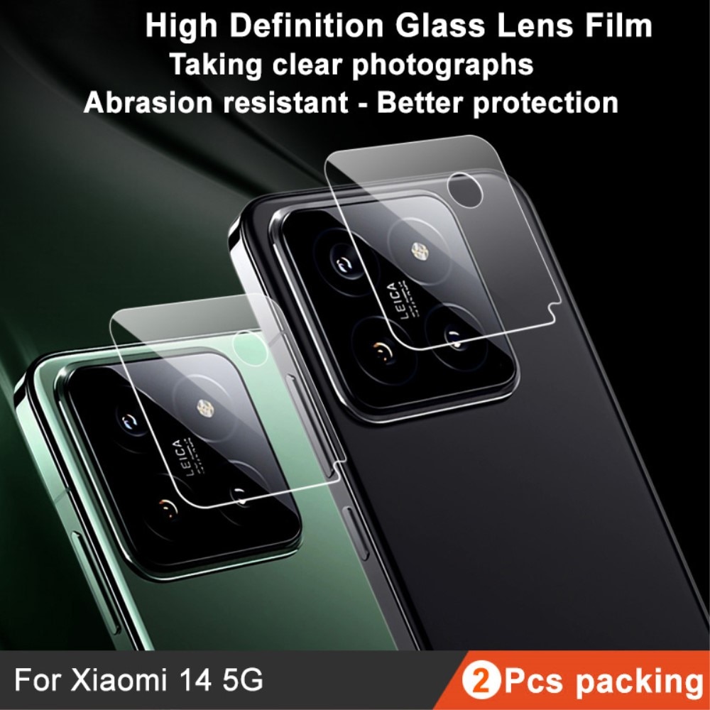 2-pak Hærdet Glas Linsebeskytter Xiaomi 14 gennemsigtig