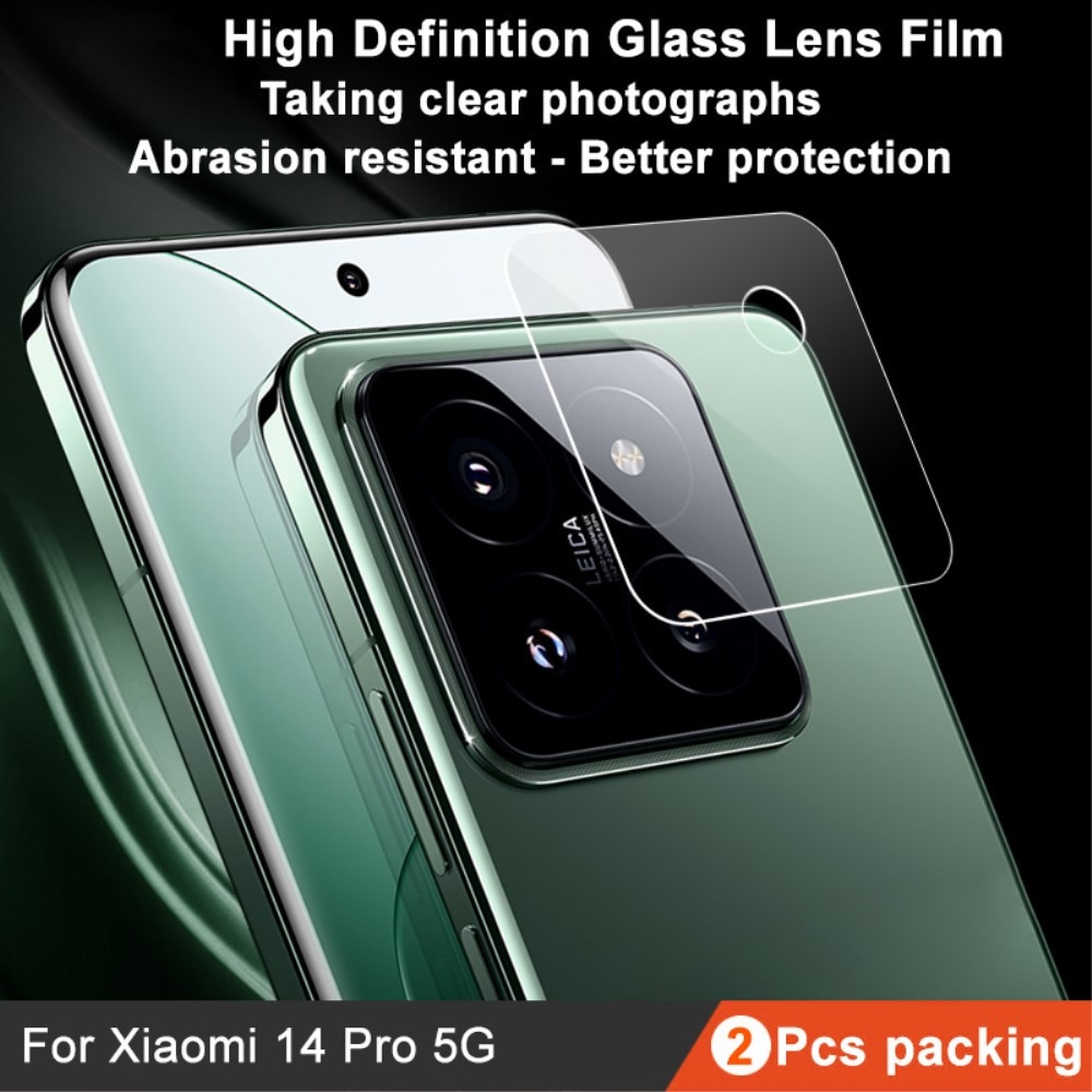 2-pak Hærdet Glas Linsebeskytter Xiaomi 14 Pro gennemsigtig