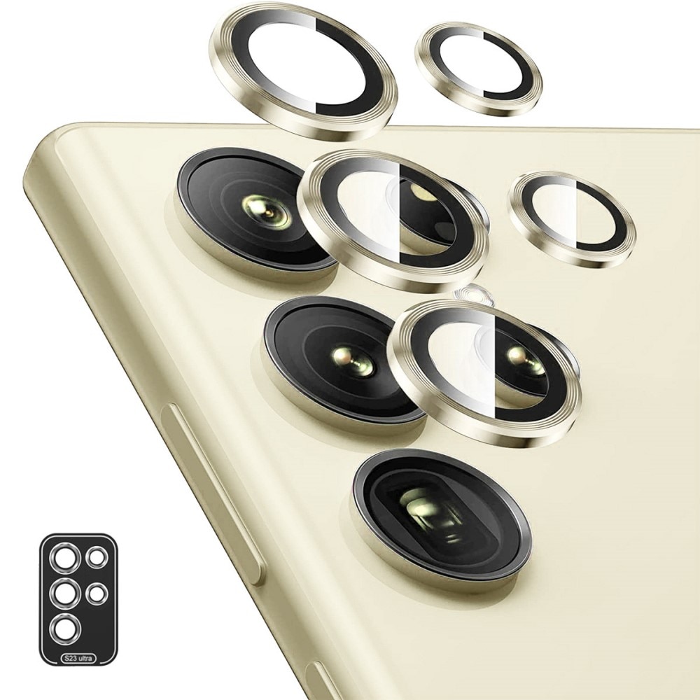 Linsebeskytter Aluminium Samsung Galaxy S24 Ultra guld