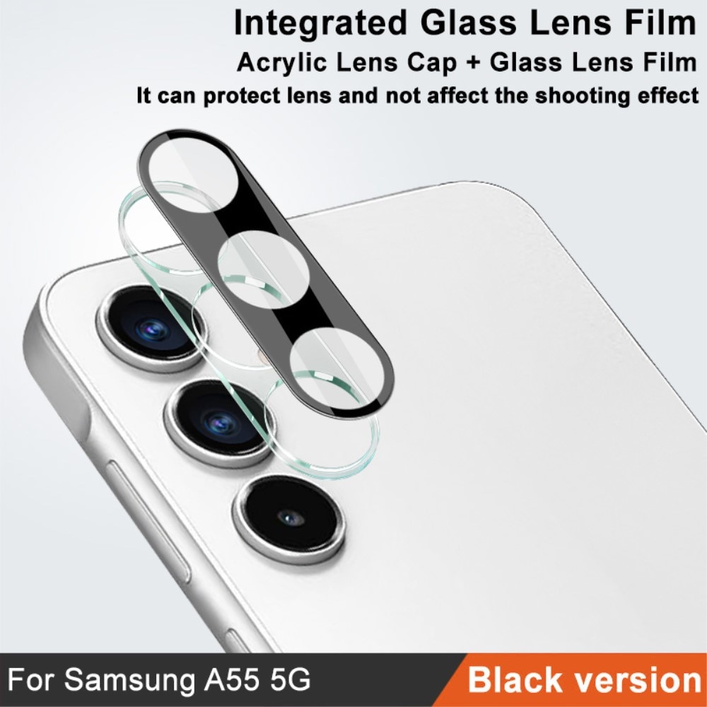 Hærdet Glas Linsebeskytter Samsung Galaxy A55 sort