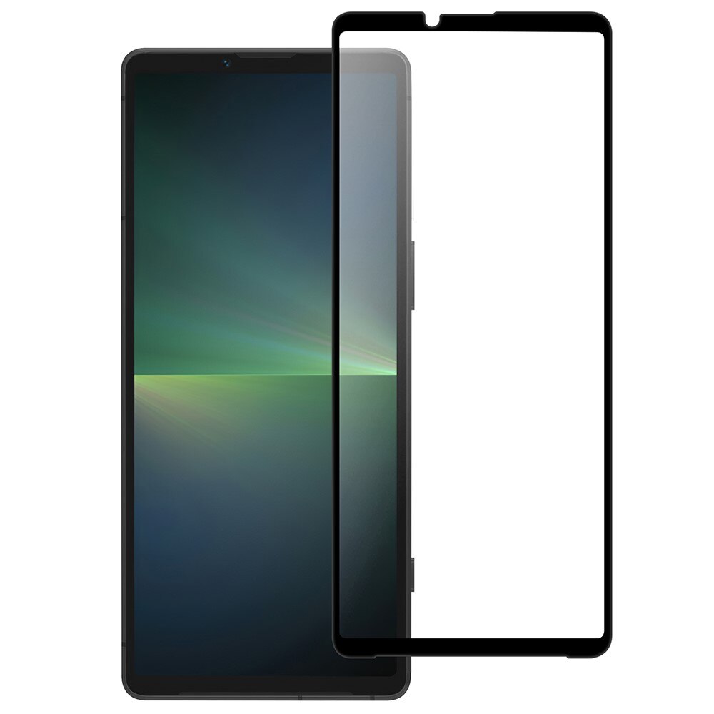 Full-fit Hærdet Glas Skærmbeskytter Sony Xperia 10 VI sort