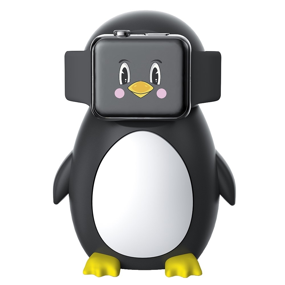 Ladestander Apple Watch sort pingvin