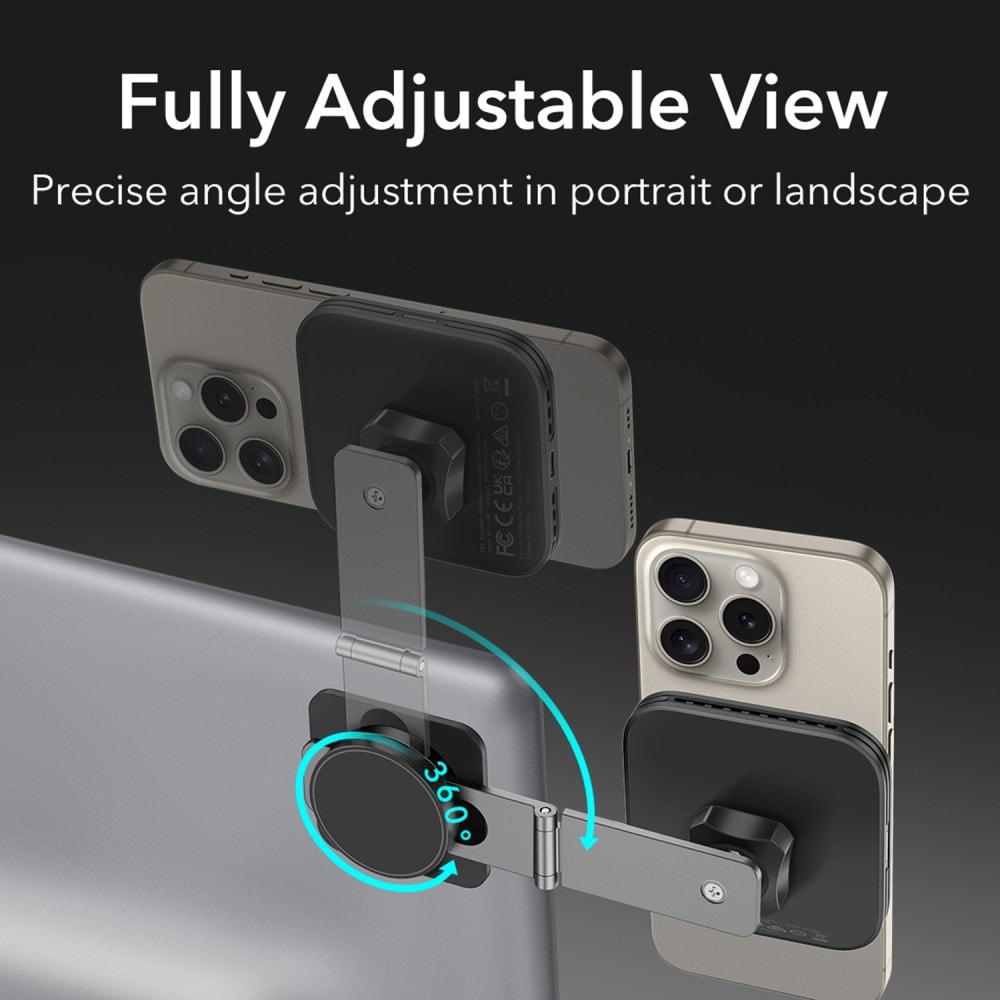 Qi2 HaloLock Tesla Touchscreen trådløs biloplader sort