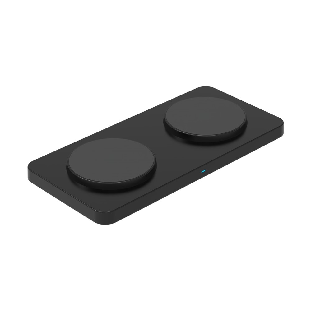 2-i-1 Magnetisk Trådløs Opladningsplade 30W sort