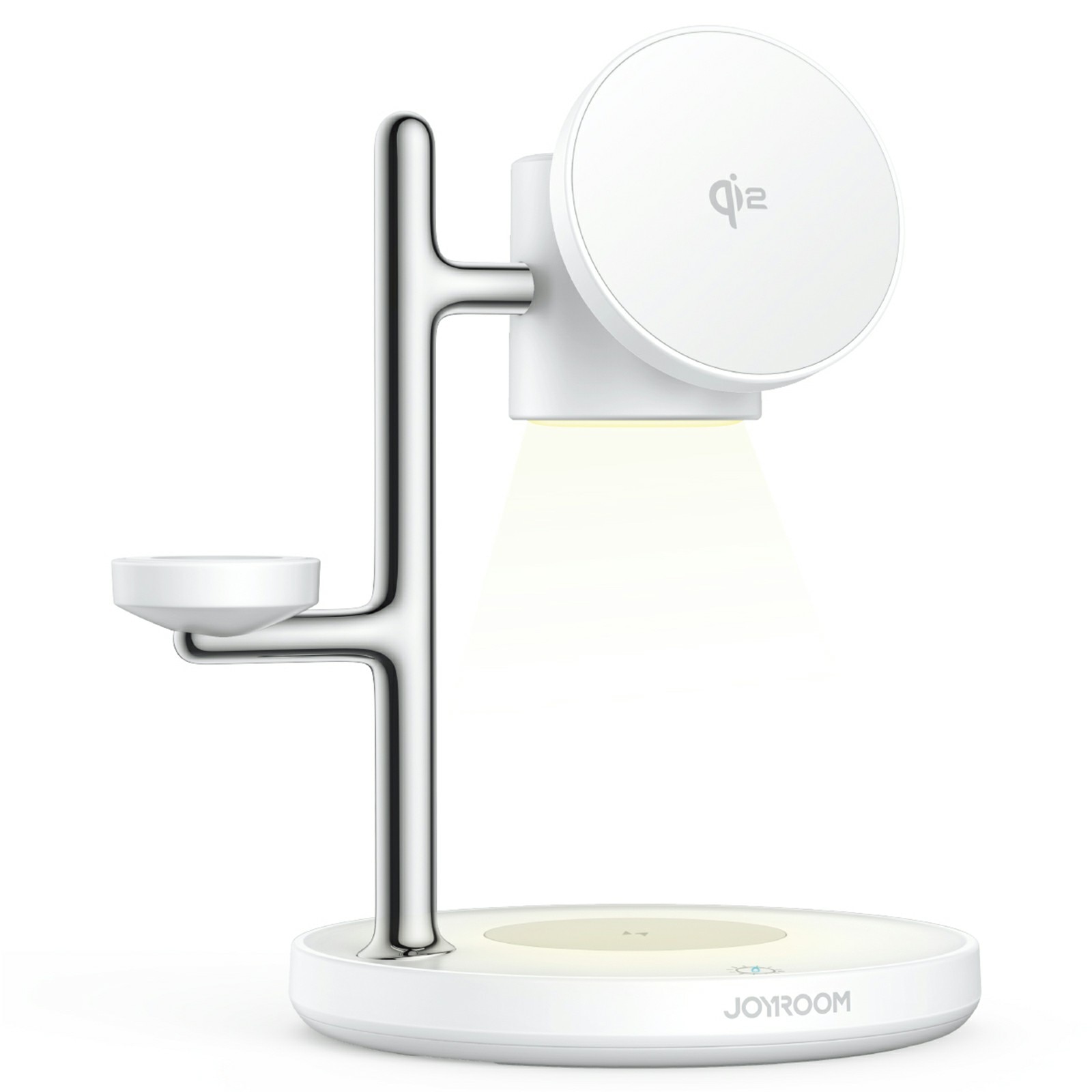 4-i-1 Magnetisk Trådløs Ladestation Qi2 Hvid
