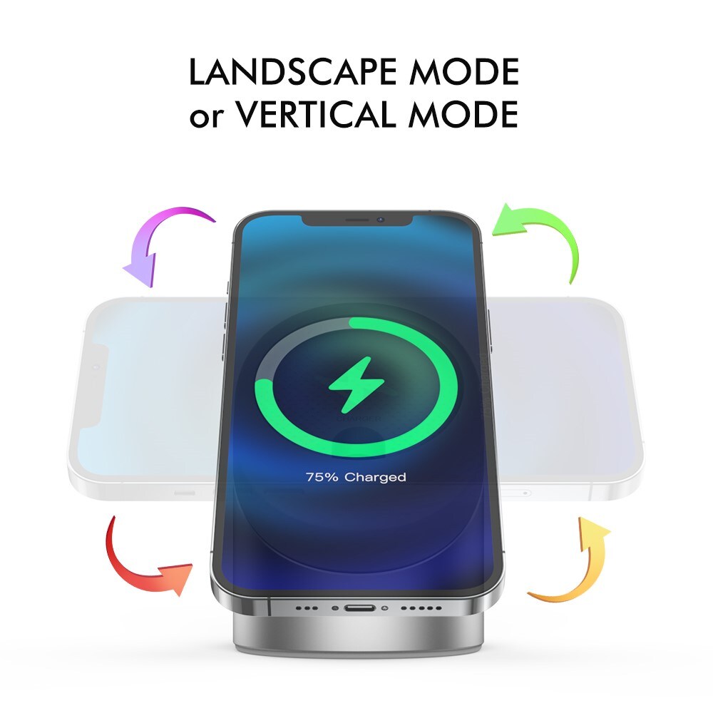 MagSafe Ladestander Aluminium sølv