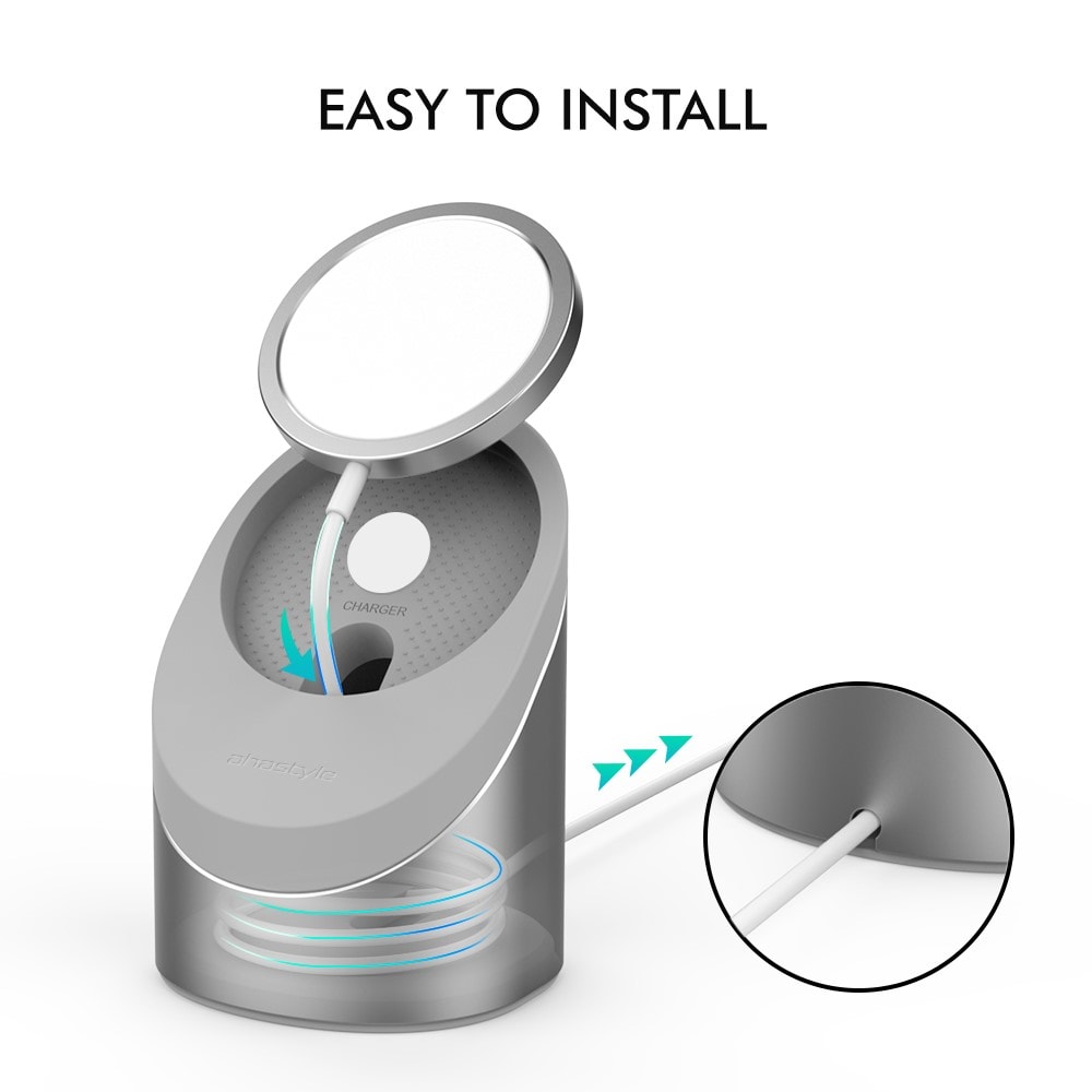 MagSafe Ladestander Aluminium sølv