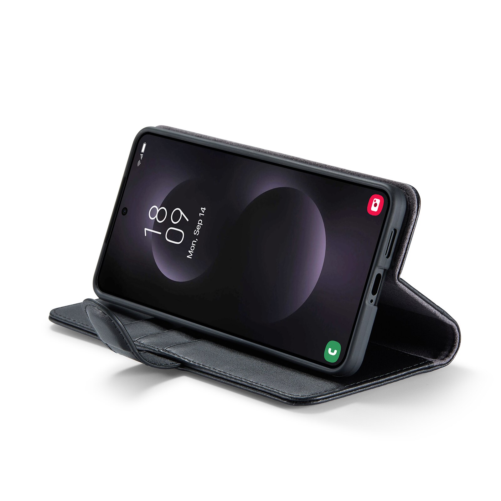 Ægte Læderetui Samsung Galaxy S25 Edge Sort