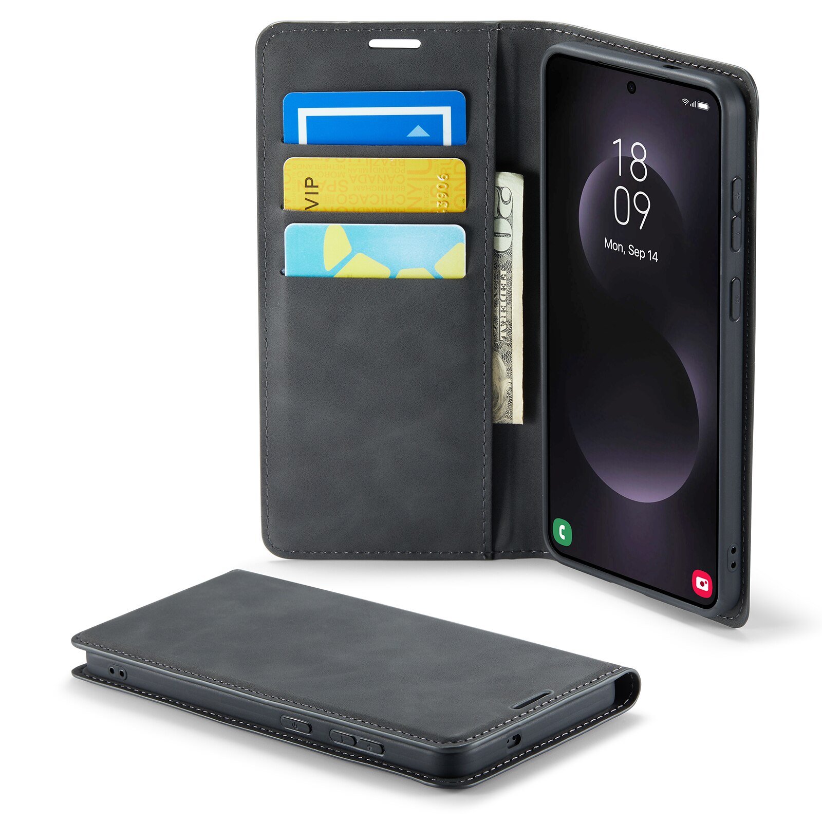 Samsung Galaxy S25 Edge Slim Mobiltaske Sort