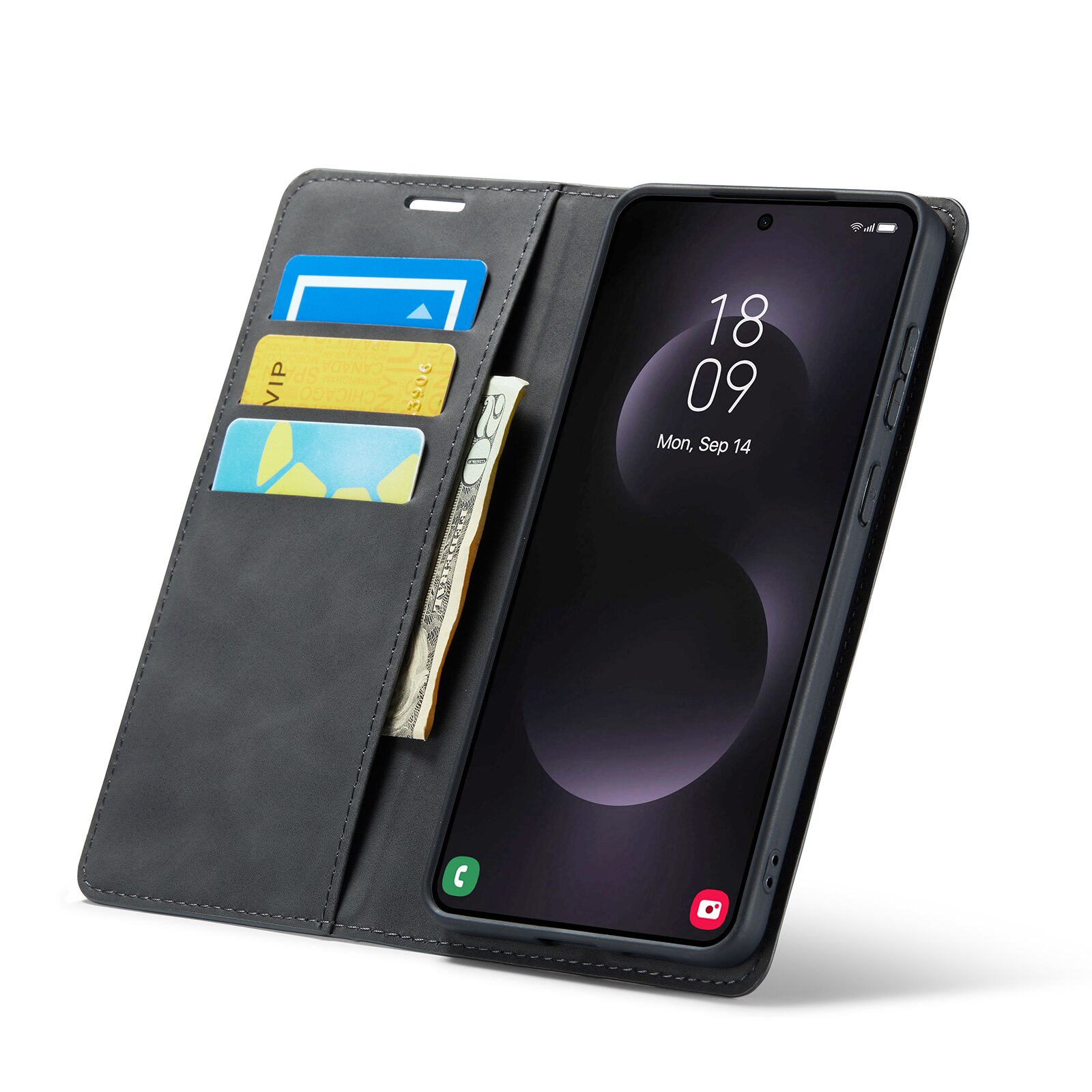 Samsung Galaxy S25 Edge Slim Mobiltaske Sort