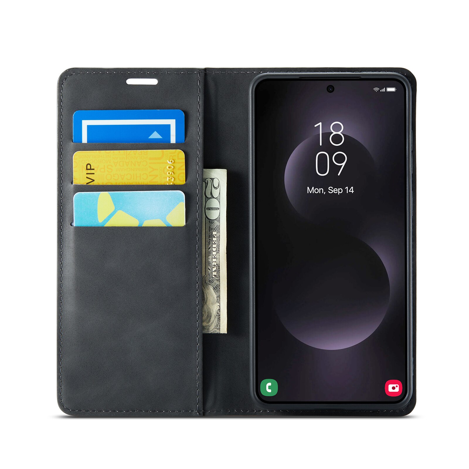 Samsung Galaxy S25 Edge Slim Mobiltaske Sort